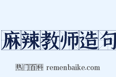 麻辣教师造句是什么意思的图片